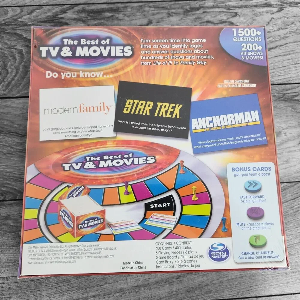 The best of TV and Movies -Logo Board Game - NEW - SEALED Spin Master Games
